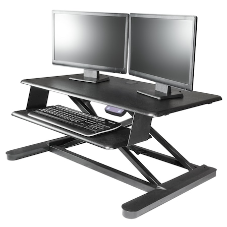 Kantek Electric Sit to Stand Computer Workstation w/ Base, Black STS965